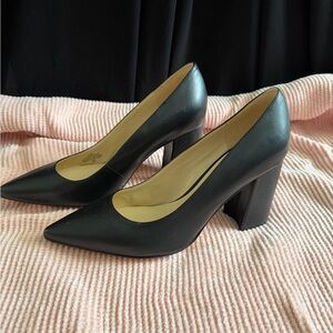 Nine West Black Block Heel Pumps